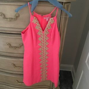 Bright pink Lilly Pulitzer dress